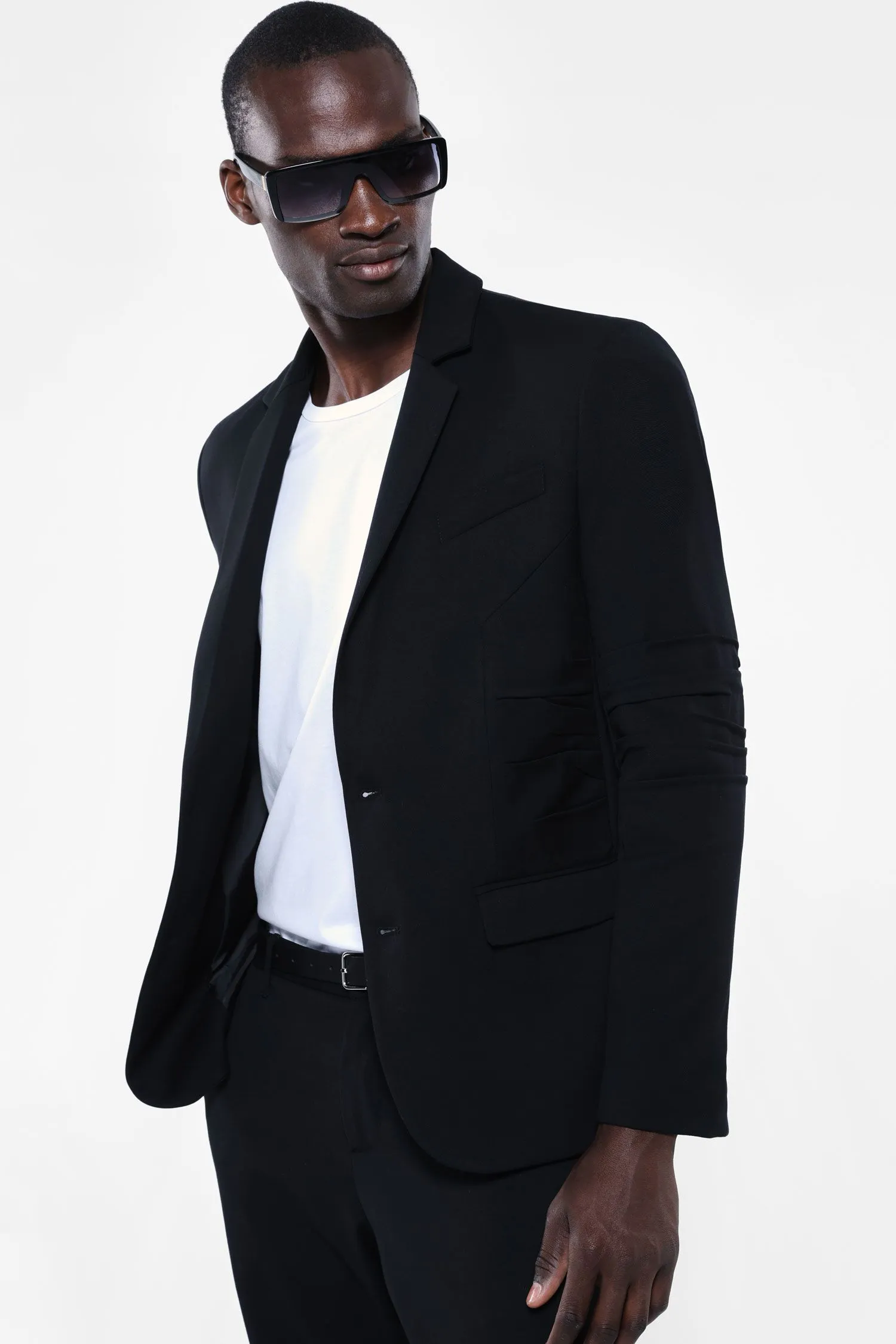  Blazer con dettagli a pieghe     