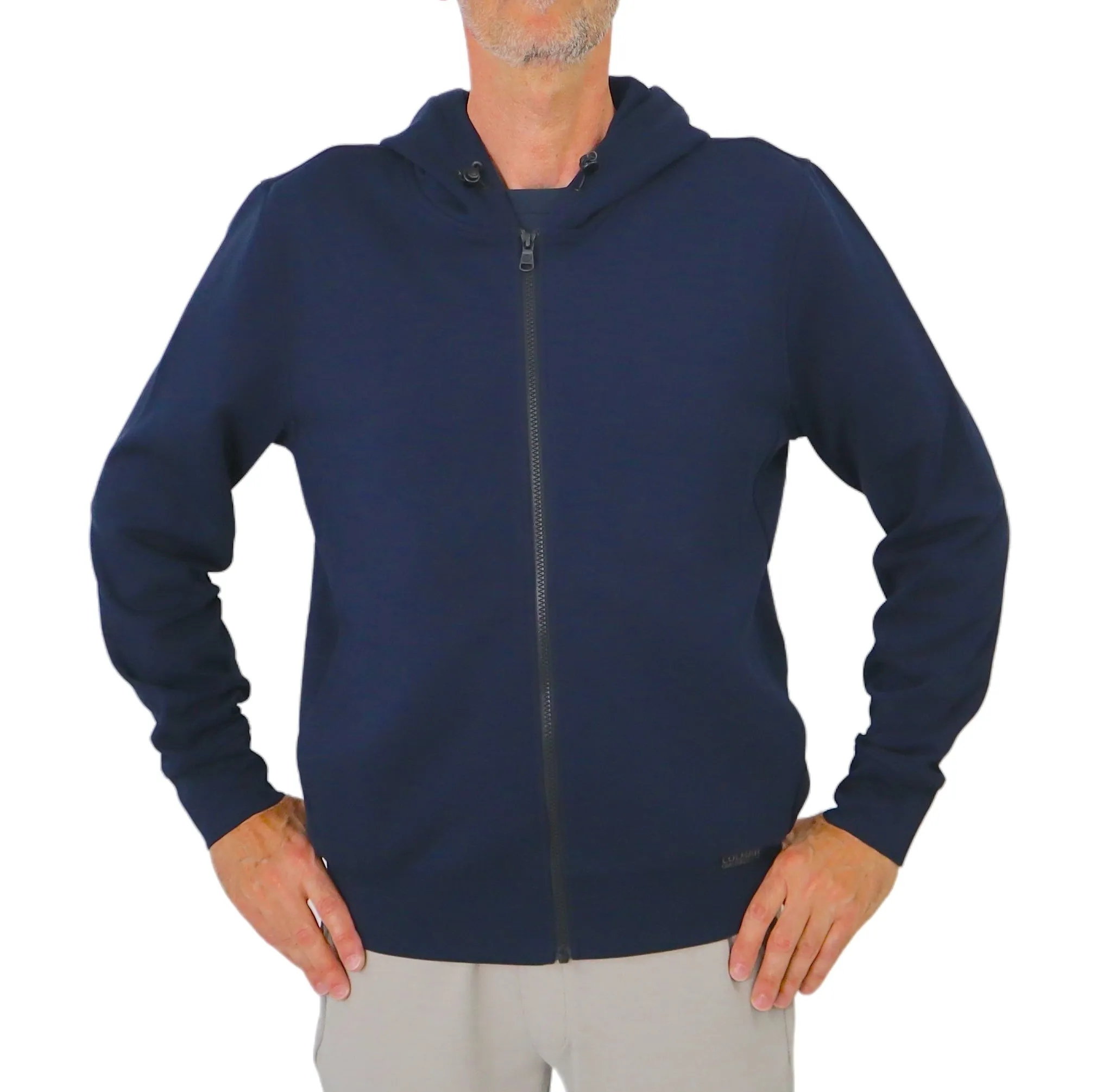 COLMAR felpa uomo full zip cappuccio cotone 6278 3YV COUNTED 68 BLU inverno 2024