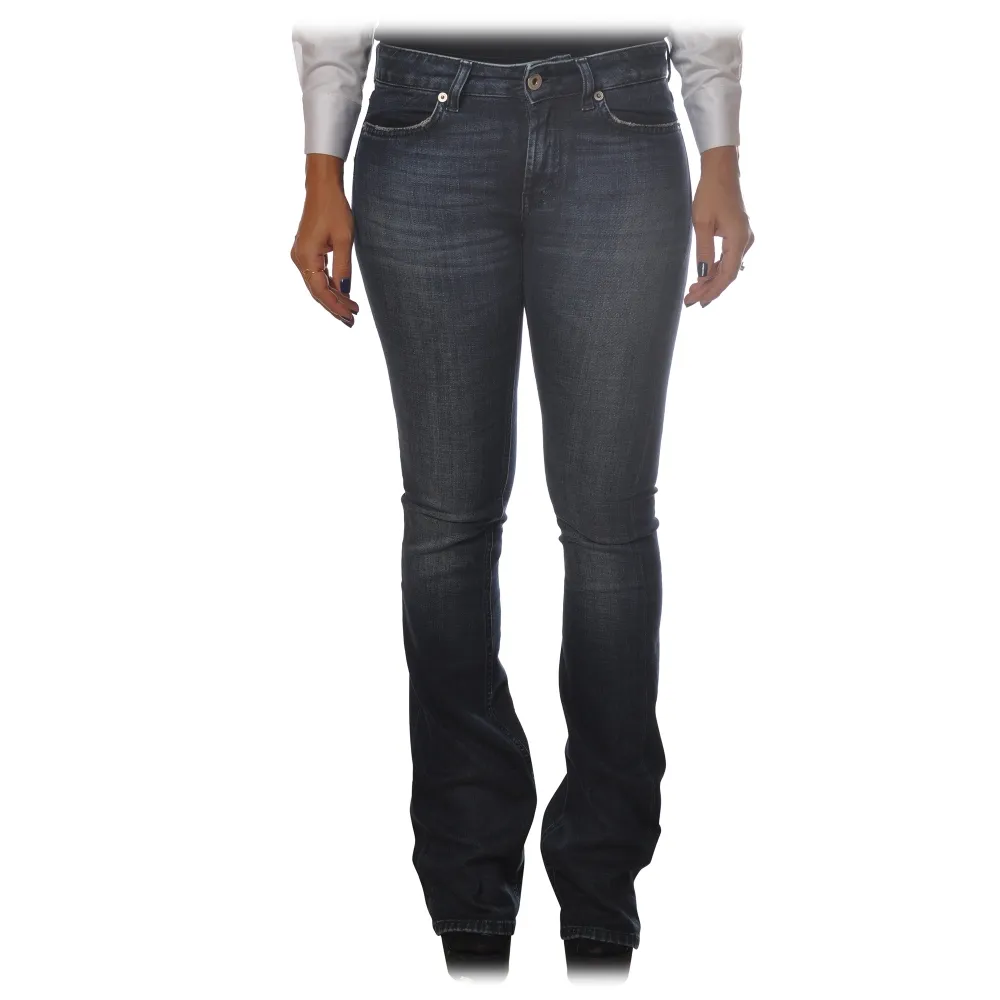 Dondup - Jeans Cinque Tasche a Vita Bassa - Denim Scuro - Pantalone - Luxury Exclusive Collection