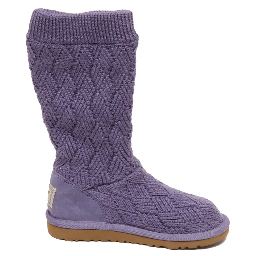 F3530 (NO BOX) stivale bimba girl UGG scarpe dark lillac wool shoe boot