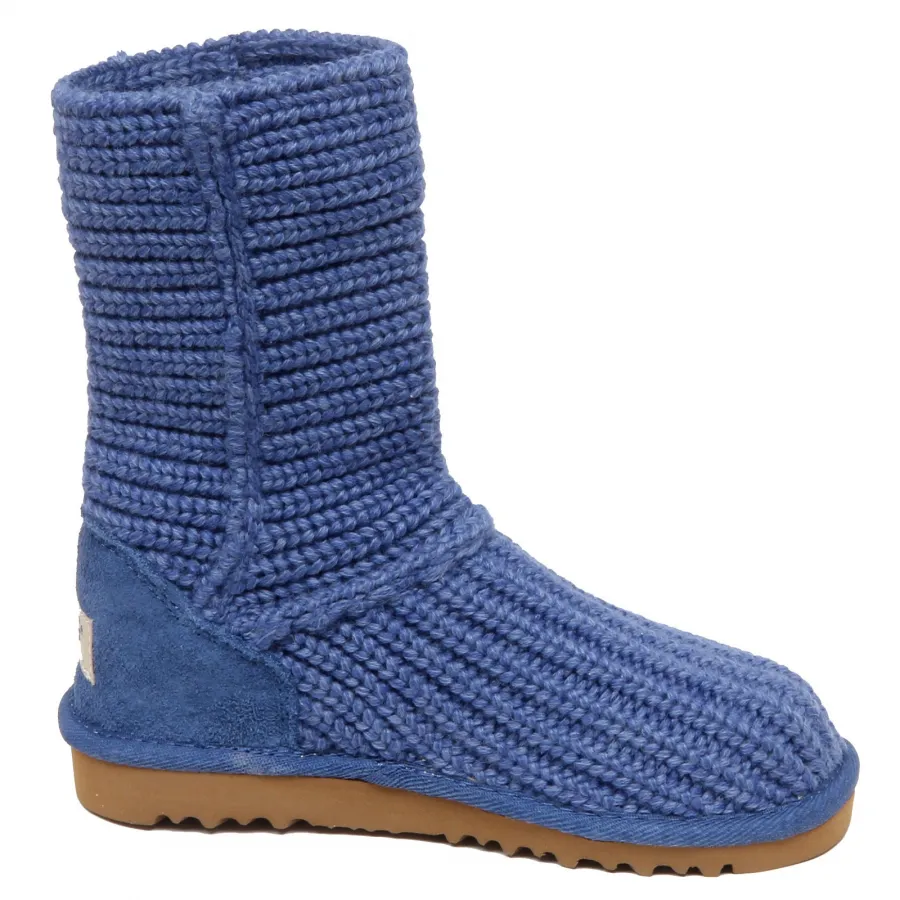 F3542 (NO BOX) stivale bimba girl UGG scarpe wool shoe boot blue melange