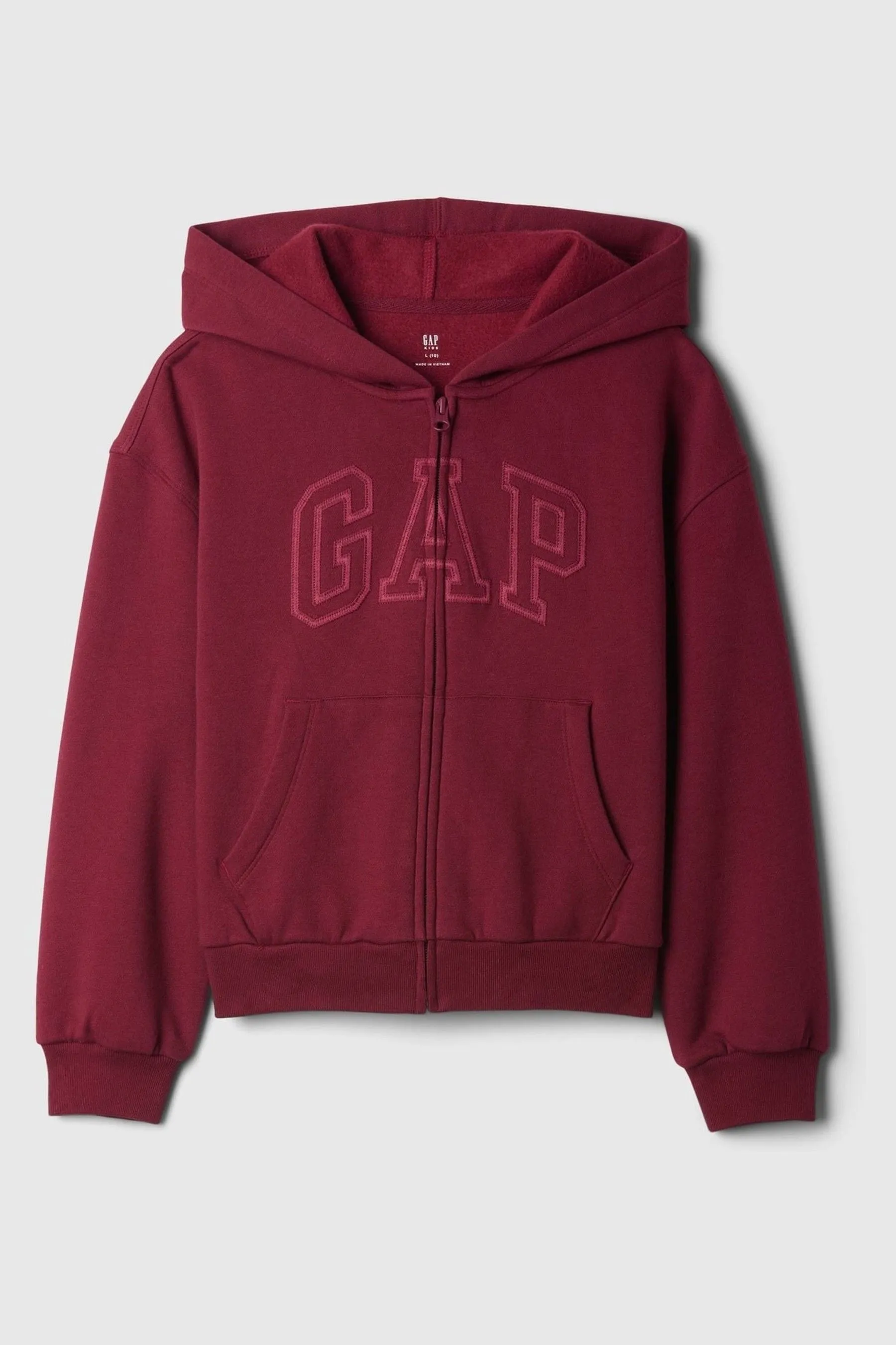 Felpa con cappuccio con zip con logo Gap (4-13anni)    