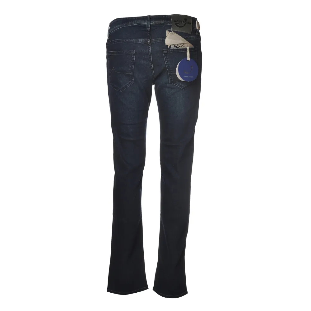 Jacob Cohën - Jeans 5 Tasche Slim Fit - Denim Scuro - Pantaloni - Made in Italy - Luxury Exclusive Collection