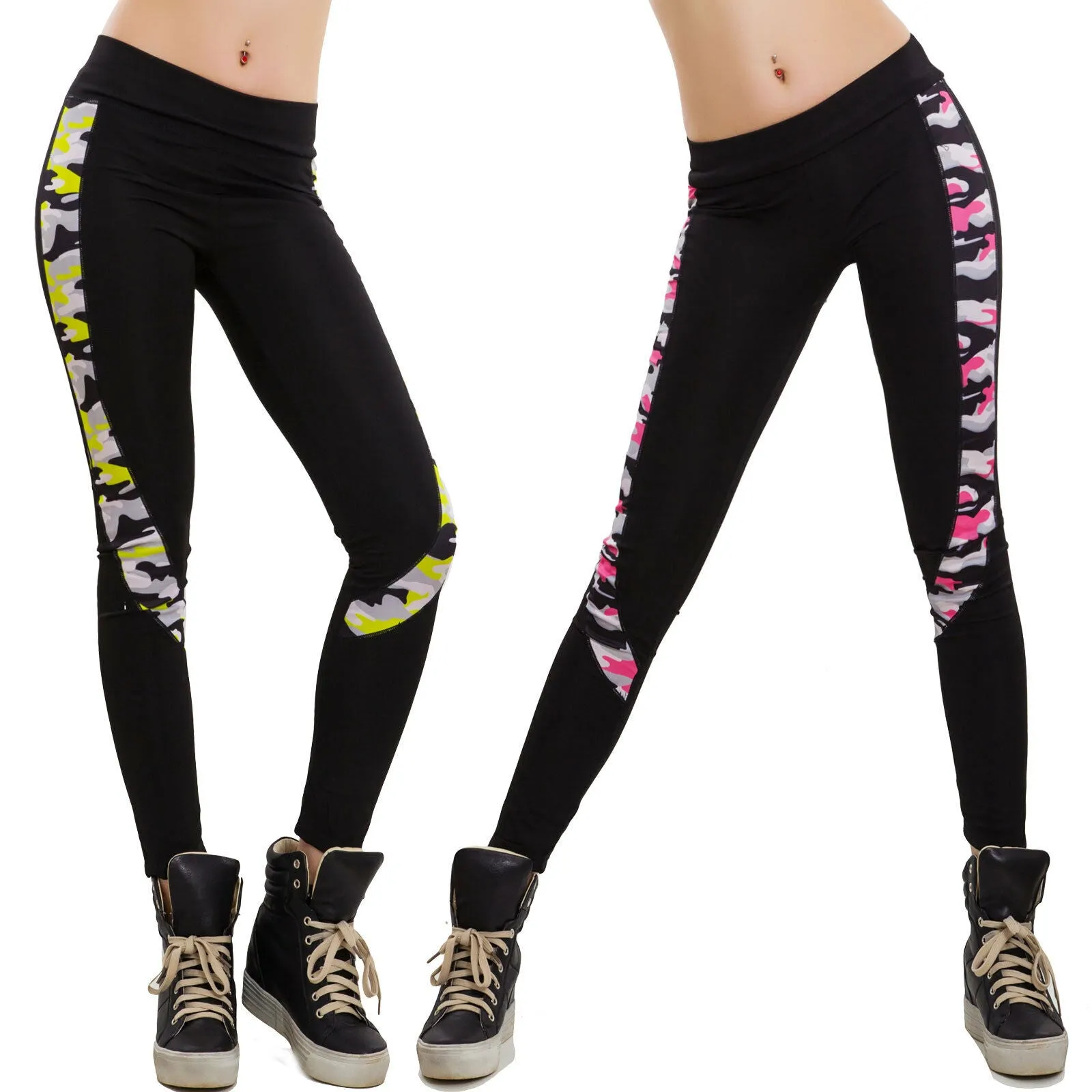 Leggings donna pantaloni MIMETICI K7793
