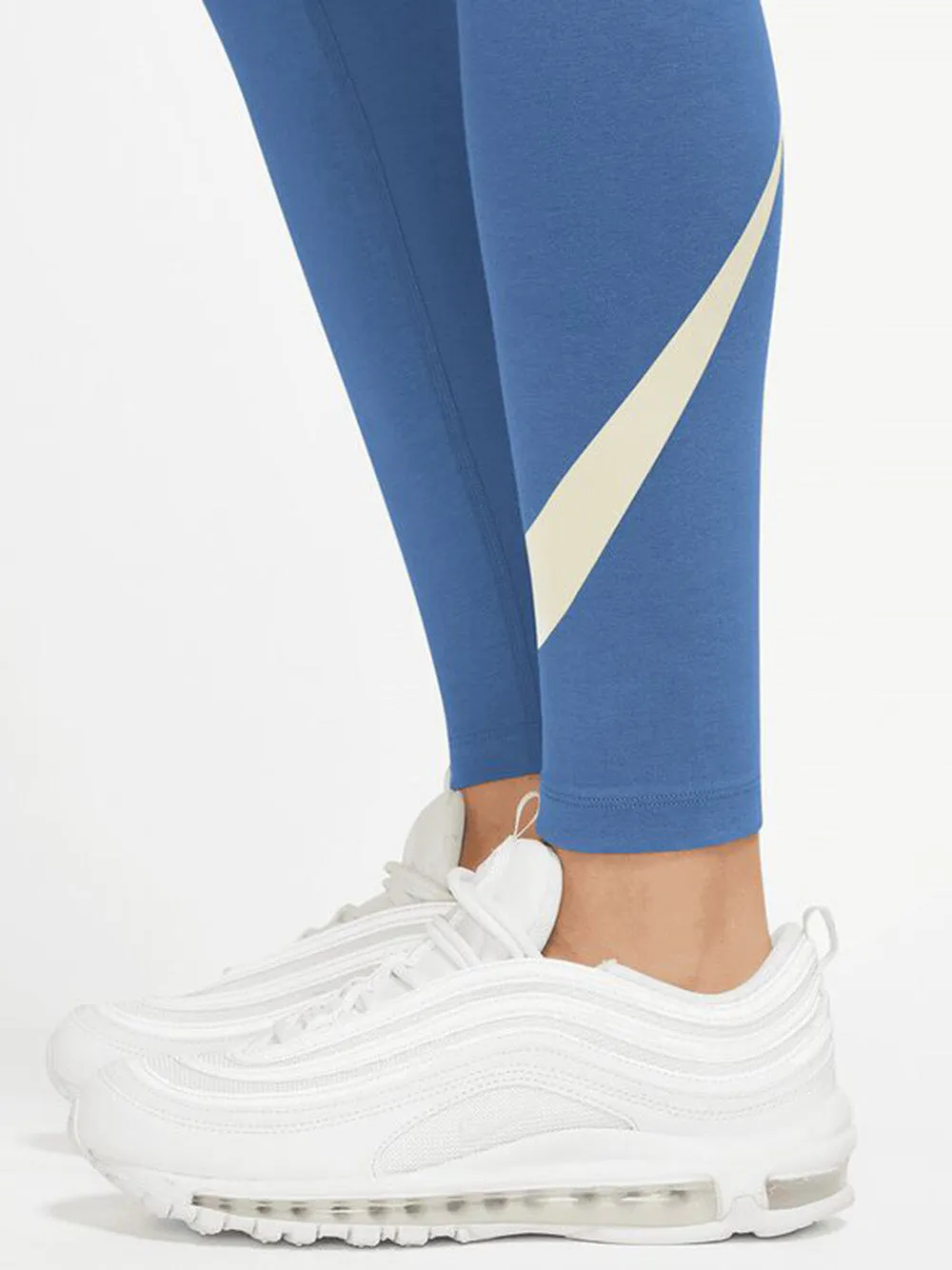 Leggings Nike Azzurro in Jersey di cotone con Big Logo basso