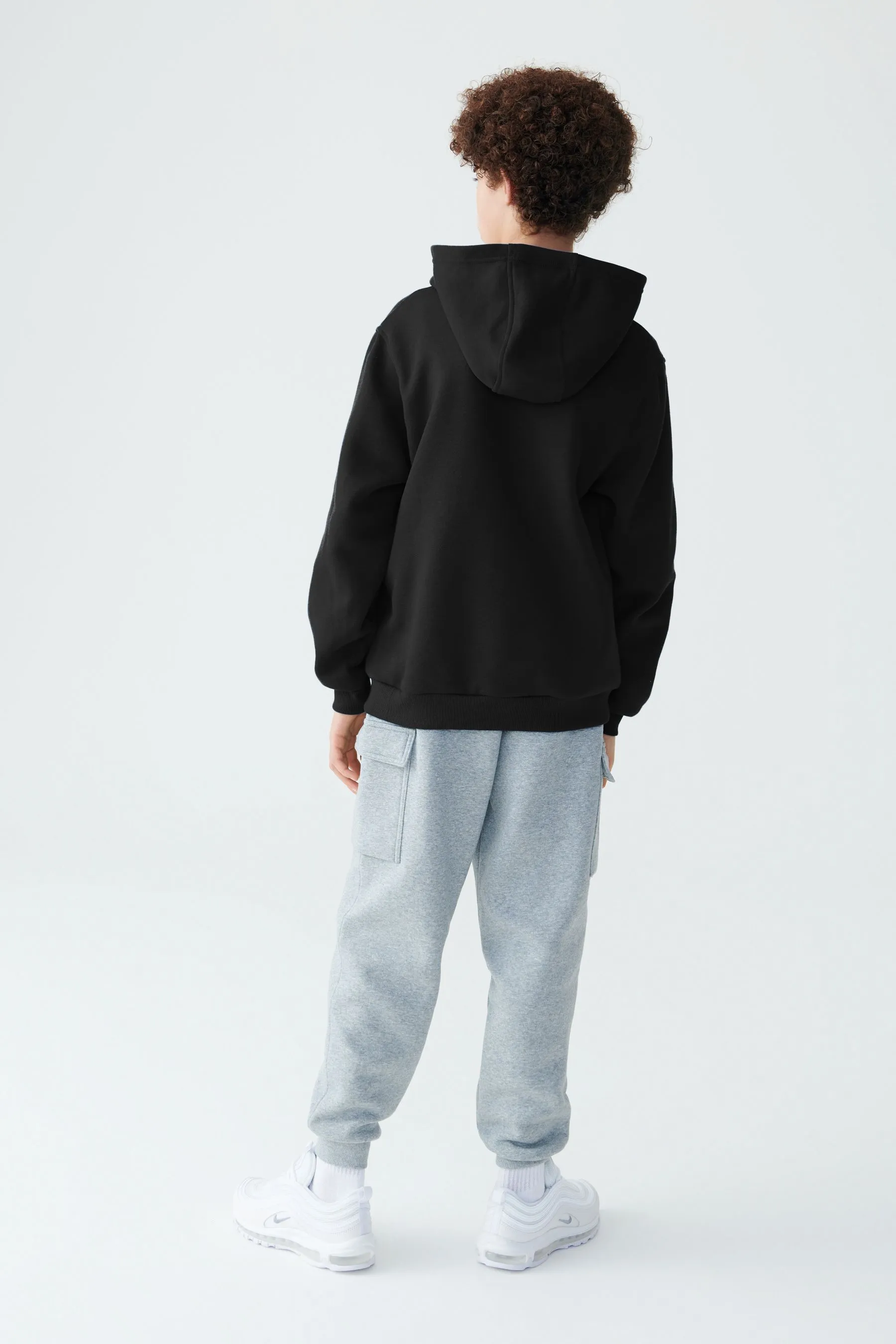 Nike Club Fleece Zip attraverso felpa con cappuccio    